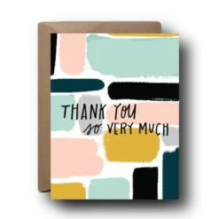 Black Lab Studio Painted Blocks Thank Greeting Card Party Time