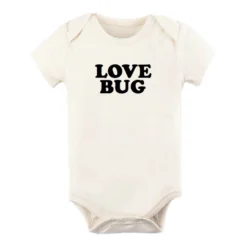 Tenth + Pine Love Bug Black + Natural Organic Onesie