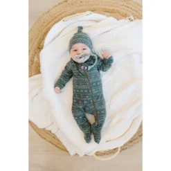 Mebie Baby Preemie + Newborn Alpine Knotted Organic Cotton Beanie