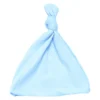 Three Little Tots Baby Blue Ribbed Knotted Beanie Preemie + Newborn