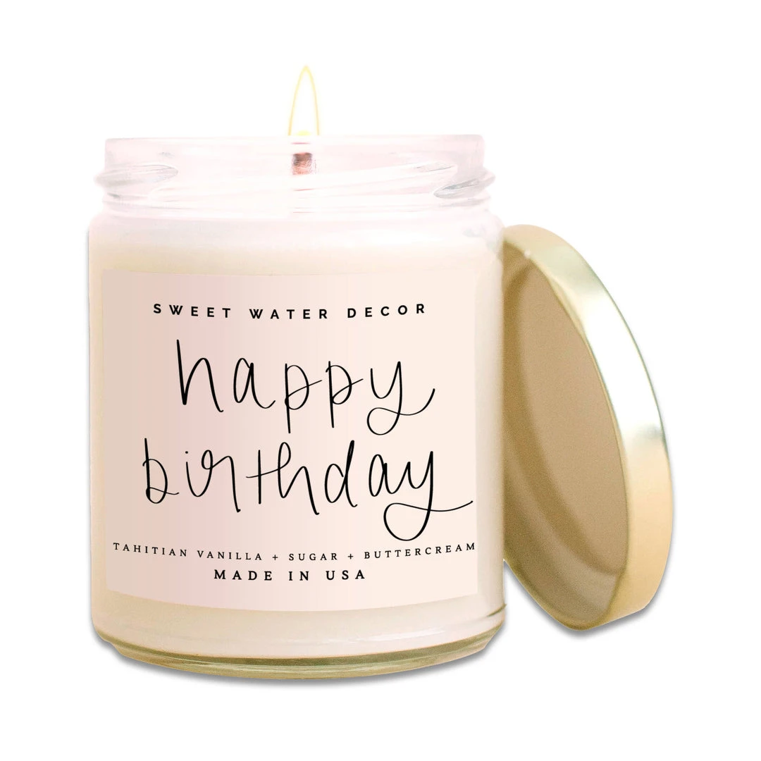 Sweet Water Decor Apothecary Happy Birthday Soy Candle 3 Sweet Water Decor Apothecary Happy Birthday Soy Candle