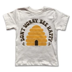 Rivet Apparel Graphic Tees Bee Happy Cream Vintage Tee