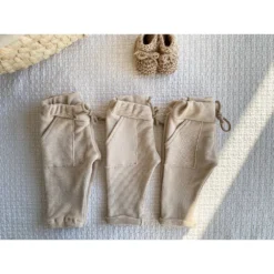 Evelina Apparel Bottoms Beige Toweling Sweatpants