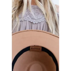 J+j Brown Venice Wide Brim Hat