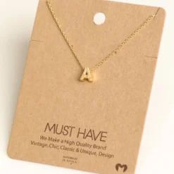 Fame Accessories Gold Initial A Necklace