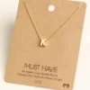 Fame Accessories Gold Initial K Necklace Necklaces