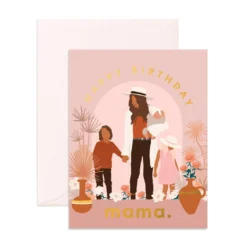 Fox + Fallow Party Time Birthday Mama Kids Greeting Card