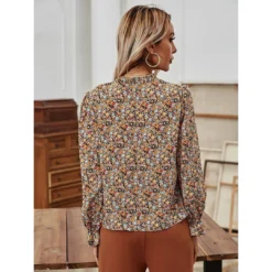 J+j Beige Floral Print Blouse