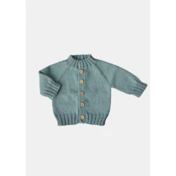 Eli + Nev Knits Blue Cotton Knit Button Cardigan