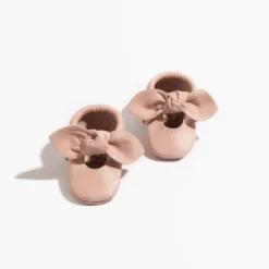 Freshly Picked Footwear Blush Knotted Bow Moccasins