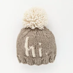 Huggalugs Knits Hi Pebble Brown Knit Beanie