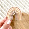 Elyse Breanne Designs Clear Brown Rainbow Sticker Paper Goods