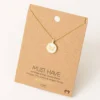 Fame Accessories Necklaces White Butterfly Coin Necklace