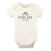 Tenth + Pine Human Kind Be Both Black + Natural Organic Onesie Bodysuits