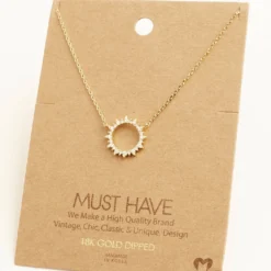 Fame Accessories Jewel Sun Necklace