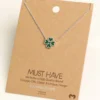 Fame Accessories Clover Charm Necklace