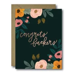 Black Lab Studio Congrats F****** Wedding Card