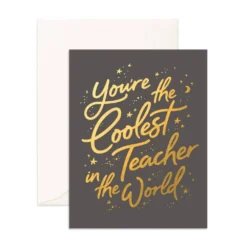 Fox + Fallow Coolest Teacher Bohemia Greeting Card