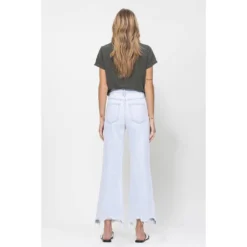 J+j Light Denim Cropped Flare Jeans Jeans + Pants