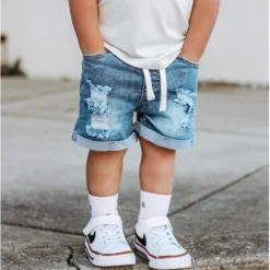 Little Bipsy Distressed Denim Shorts Bottoms
