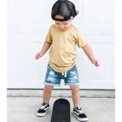 Little Bipsy Distressed Denim Shorts Bottoms