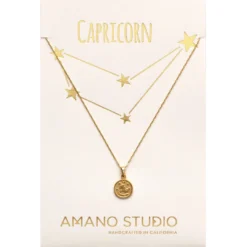 Amano Studio Tiny Zodiac Capricorn Gold Necklace