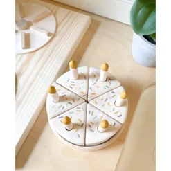 Elm + Otter Funfetti Birthday Wooden Toy Cake