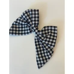 Cricket + Ruby Headwear Black Gingham Oversized Hair Bow Clip