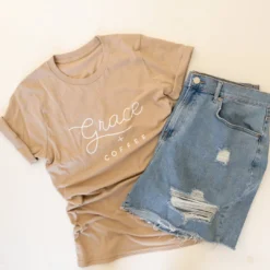 Saucetribe Graphic Tees Grace + Coffee Tee