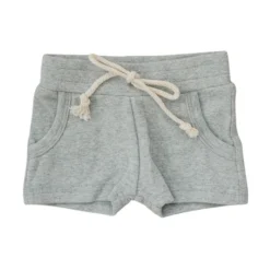 Mebie Baby Heather Grey Organic Cotton Shorts