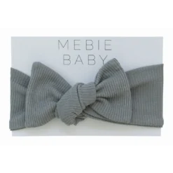 Mebie Baby Headwear Grey Organic Cotton Ribbed Headband