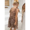 Lia + Lou Brown Floral Twirly Tie Dress Dresses