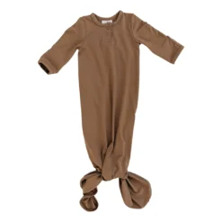 Mebie Baby Mustard Bamboo Knotted Gown Preemie + Newborn