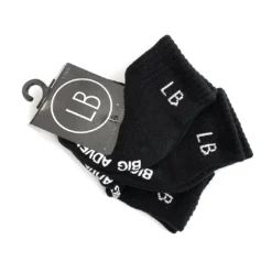 Little Bipsy Black 3 Pack Socks Footwear