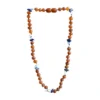 Sweet Tree Amber Jewelry Amber + Lapis Lazuli + Aquamarine 15"