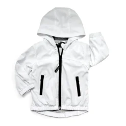 Little Bipsy White Pullover Windbreaker Outerwear