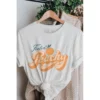 J+j Feeling Peachy White Tee Graphic Tees