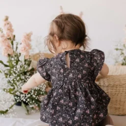 Jamie Kay Tops Peony Floral Organic Cotton Pincord Willow Top