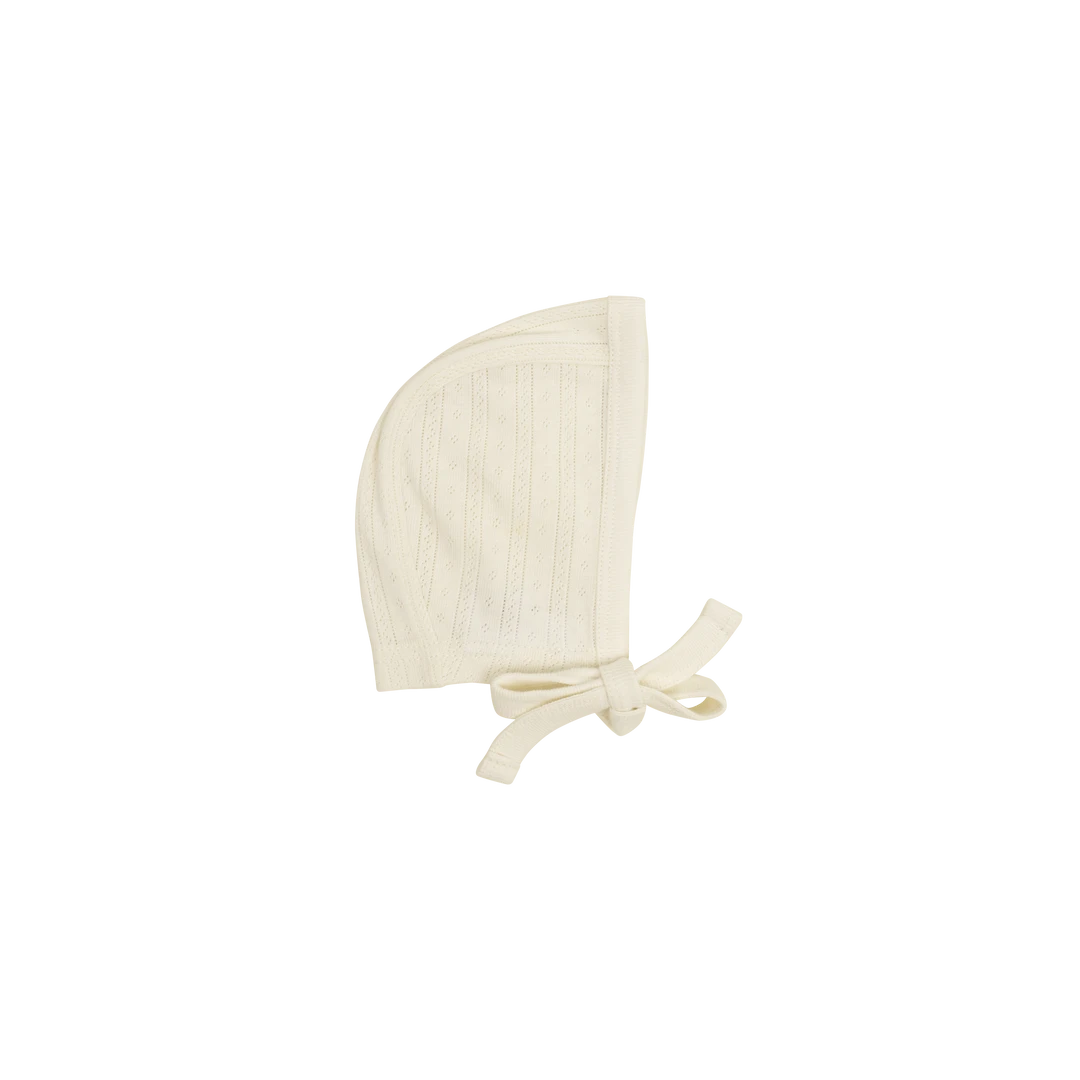 Jamie Kay Headwear Natural Organic Cotton Pointelle Bonnet 4 Jamie Kay Headwear Natural Organic Cotton Pointelle Bonnet