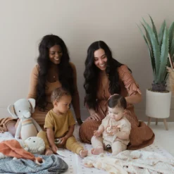 Pretty Please Teethers Mahogany Rose Reed Teething Ring Rattle Toy Toys