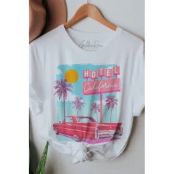 J+j Hotel California White Tee Graphic Tees