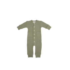Jamie Kay Woodland Organic Cotton Waffle Knit Lincoln Romper