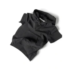 Little Bipsy Black Short Sleeve Hoodie Tops