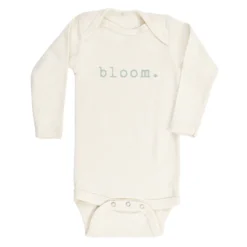 Tenth + Pine Bodysuits Bloom Sage + Natural Organic Long Sleeve Onesie