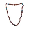 Sweet Tree Amber Jewelry Cognac Amber + Green/blue Necklace 13"