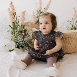 Jamie Kay Tops Peony Floral Organic Cotton Pincord Willow Top