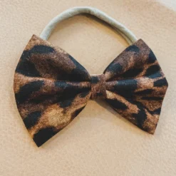Bows For Show Leopard Print Hair Bow Headband Headwear
