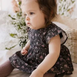 Jamie Kay Tops Peony Floral Organic Cotton Pincord Willow Top