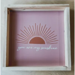 Emrose Decor Pink Sun You Are My Sunshine Sign