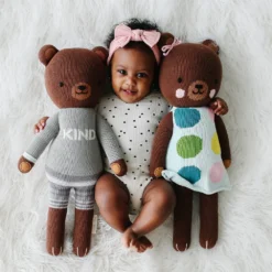 Cuddle And Kind Oliver The Bear Knit Handcrafted Regular Doll Dolls + Plushies